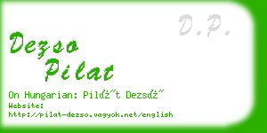 dezso pilat business card